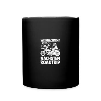 Père Noël moto Noël Noël - Mug uni - noir - Devant