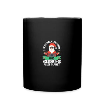 Père Noël moto Noël Noël - Mug uni - noir - Devant