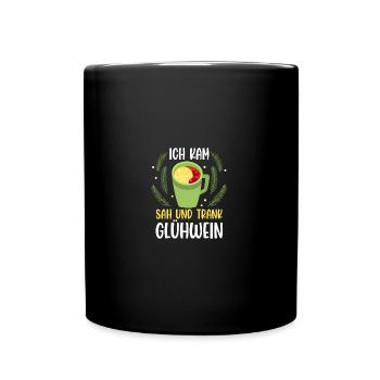 Santa Claus Christmas Party Christmas Mulled Wine - Full Colour Mug - black - Front