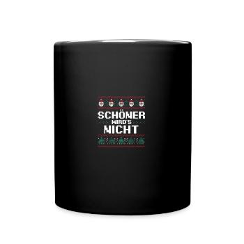Weihnachtsmann Weihnachtsfest Ugly Christmas - Tasse einfarbig - Schwarz - Vorne