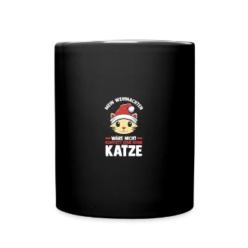 Père Noël Fête de Noël Noël Chats - Mug uni - noir - Devant