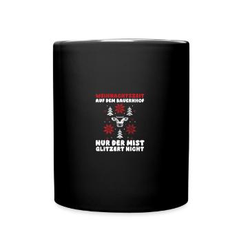 Père Noël tracteur fête de Noël agriculteur Landwi - Mug uni - noir - Devant