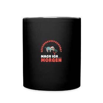 Santa Claus Christmas Party Sloth - Full Colour Mug - black - Front