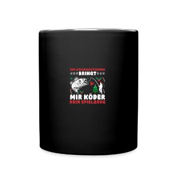 Santa Claus Fishing Christmas Party Christmas - Full Colour Mug - black - Front