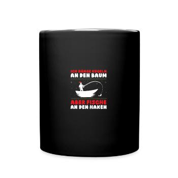 Santa Claus Fishing Christmas Party Christmas - Full Colour Mug - black - Front