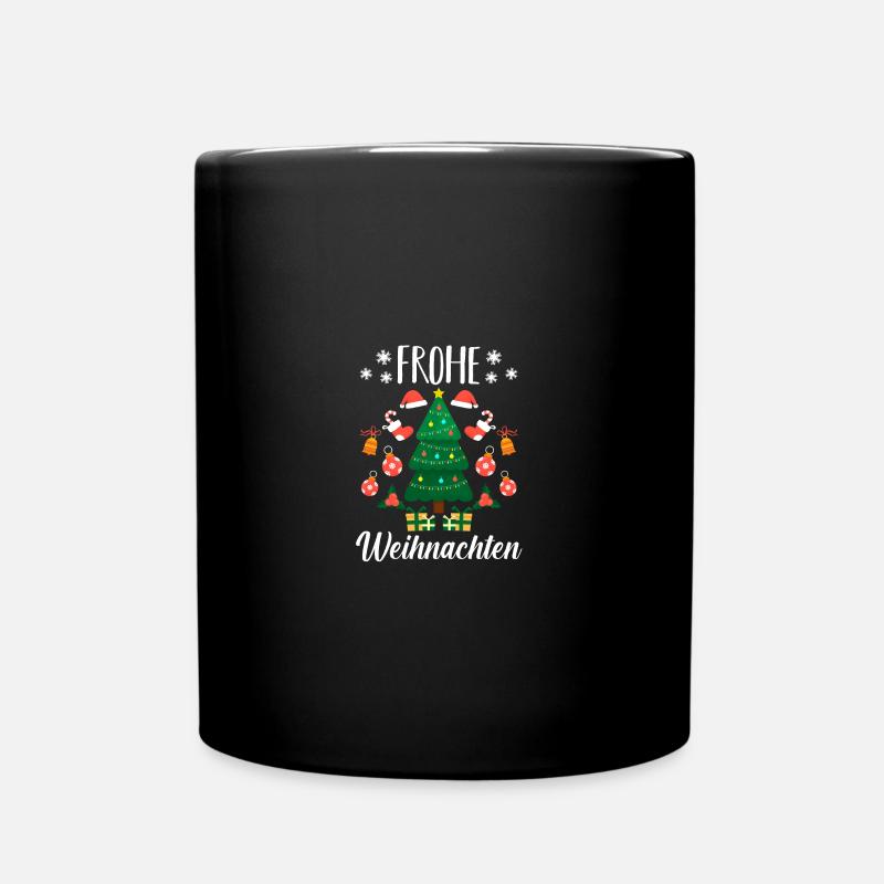 Weihnachtsmann Bescherung Weihnachten - Tasse einfarbig - Schwarz