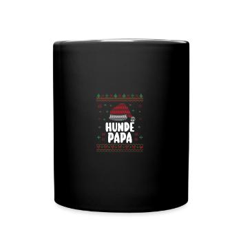 Christmas Santa Claus Dog Dad - Full Colour Mug - black - Front