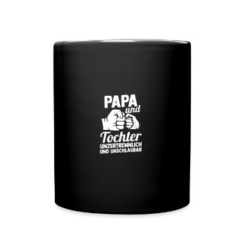 Papa et fille - Mug uni - noir - Devant