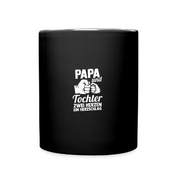 Papa et fille - Mug uni - noir - Devant