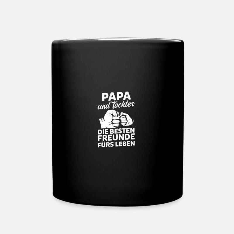 Papa Und Tochter - Tasse einfarbig - Schwarz