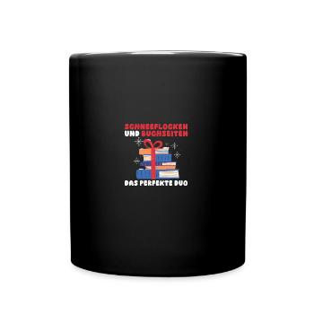 Père Noël Noël Livres de lecture - Mug uni - noir - Devant