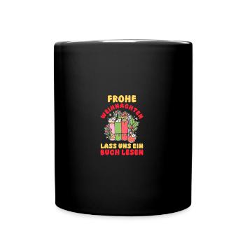 Père Noël Noël Livres de lecture - Mug uni - noir - Devant