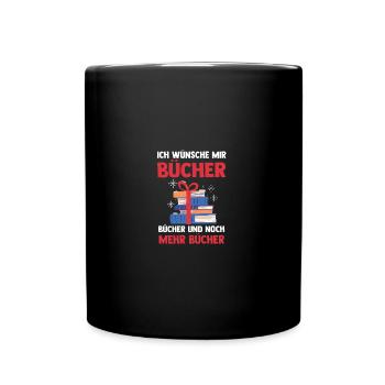 Père Noël Noël Livres de lecture - Mug uni - noir - Devant