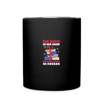 Père Noël Noël Livres de lecture - Mug uni - noir - Devant