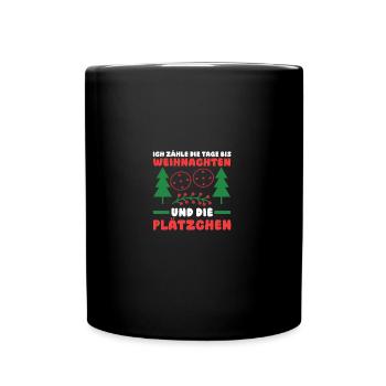 Santa Claus Christmas Christmas Party Cookies - Full Colour Mug - black - Front