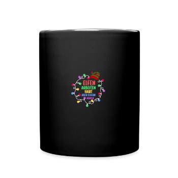 Santa Claus Christmas Christmas Elf - Full Colour Mug - black - Front