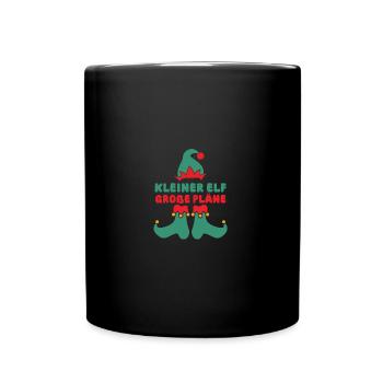 Santa Claus Christmas Christmas Elf - Full Colour Mug - black - Front
