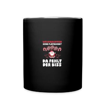 Santa Claus Christmas Christmas Party Cookies - Full Colour Mug - black - Front