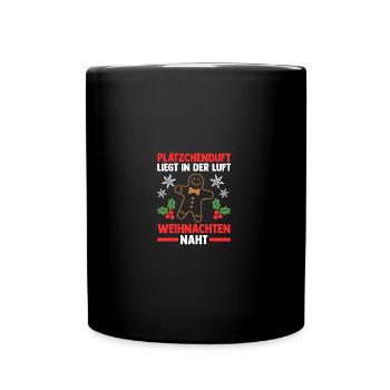 Santa Claus Christmas Christmas Party Cookies - Full Colour Mug - black - Front