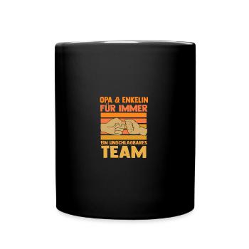 Papi et petite-fille - Mug uni - noir - Devant