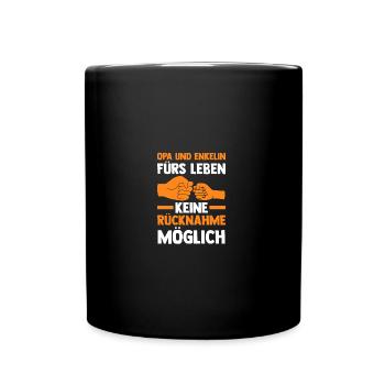 Papi et petite-fille - Mug uni - noir - Devant
