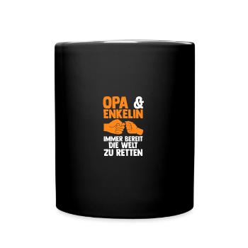 Papi et petite-fille - Mug uni - noir - Devant
