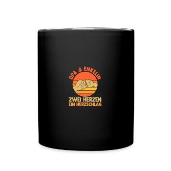 Opa Und Enkel - Tasse einfarbig - Schwarz - Vorne