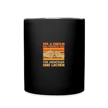 Grandpa and grandson - Full Colour Mug - black - Front