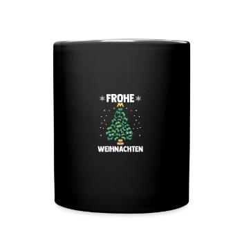 Joyeux Noël Gamer Jeu Vidéo Arbre de Noël - Mug uni - noir - Devant