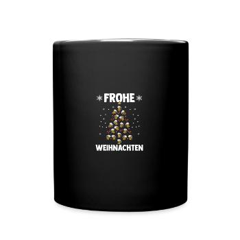 Merry Christmas Beer Christmas Tree - Full Colour Mug - black - Front