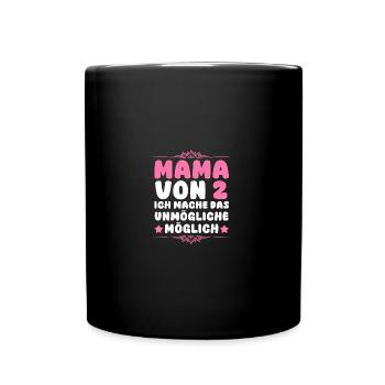 Mom of 2 children - Full Colour Mug - black - Front