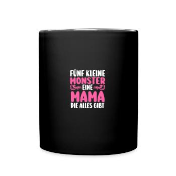 Mom of 5 children - Full Colour Mug - black - Front