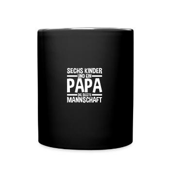 Dad of 6 children - Full Colour Mug - black - Front