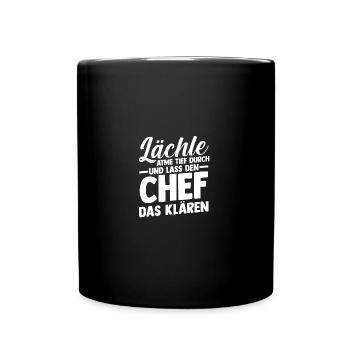Teamleiter Chef Abschied - Tasse einfarbig - Schwarz - Vorne