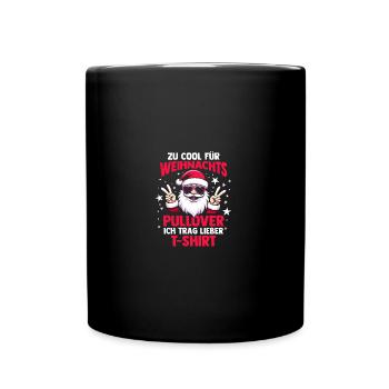 Weihnachtsmann Weihnachten Hässliche Weihnachten - Tasse einfarbig - Schwarz - Vorne