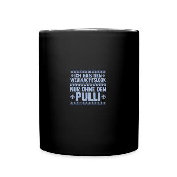 Weihnachtsmann Weihnachten Hässliche Weihnachten - Tasse einfarbig - Schwarz - Vorne