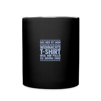 Weihnachtsmann Weihnachten Hässliche Weihnachten - Tasse einfarbig - Schwarz - Vorne