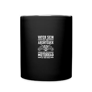 Dad Motorcycle Father Motorcyclist - Full Colour Mug - black - Front