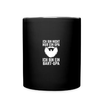 Papi avec une barbe - Mug uni - noir - Devant