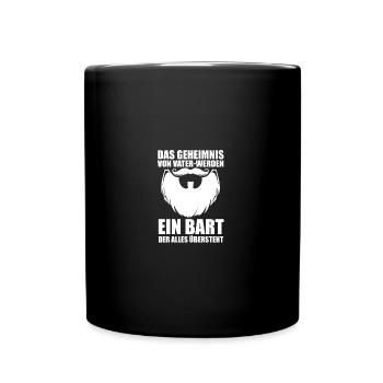 Papa Mit Bart - Tasse einfarbig - Schwarz - Vorne