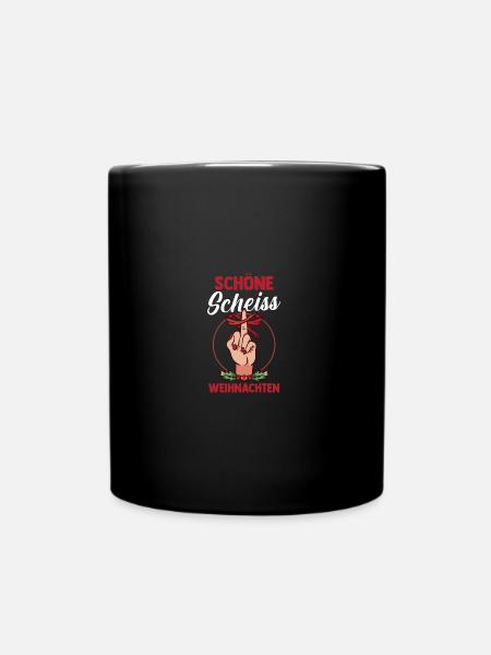 Weihnachtsmann Schöne Scheiß Weihnachten - Tasse einfarbig - Schwarz