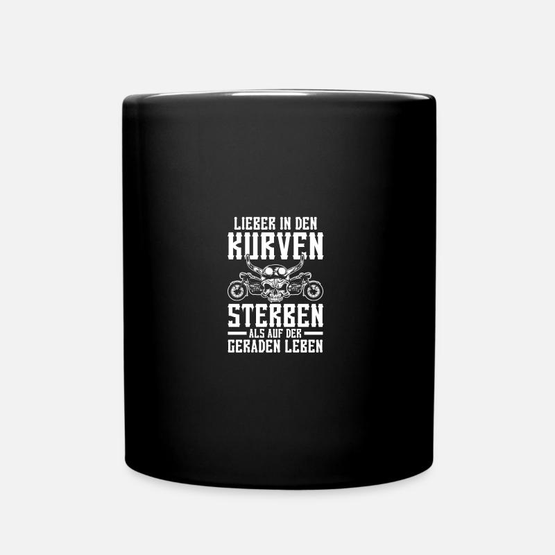 Biker Bike Motorradfahrer Motorrad - Tasse einfarbig - Schwarz
