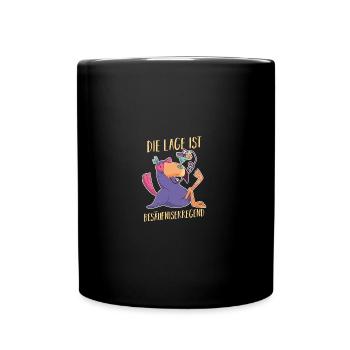 Die Lage Ist Besäufniserregend - Tasse einfarbig - Schwarz - Vorne