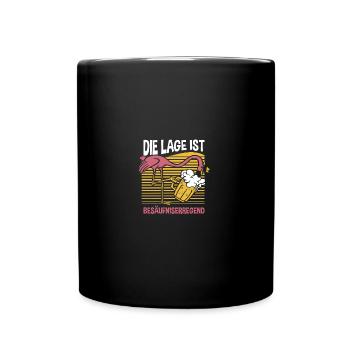 The location is drunken beer flamingo - Full Colour Mug - black - Front
