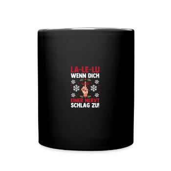 Santa Claus Middle Finger Christmas - Full Colour Mug - black - Front