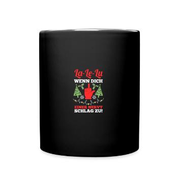 Santa Claus Middle Finger Christmas - Full Colour Mug - black - Front