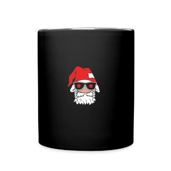 Weihnachten Weihnachtswichtel Weihnachtsgnom - Tasse einfarbig - Schwarz - Vorne