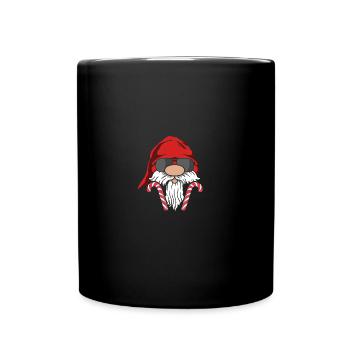Weihnachten Weihnachtswichtel Weihnachtsgnom - Tasse einfarbig - Schwarz - Vorne
