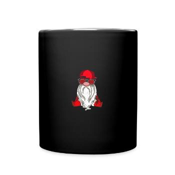 Weihnachten Weihnachtswichtel Weihnachtsgnom - Tasse einfarbig - Schwarz - Vorne