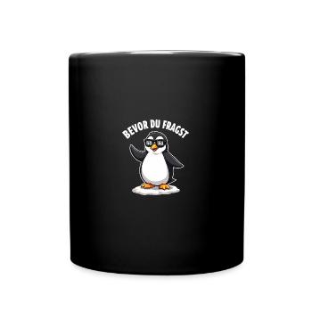 Nein, danke! Pinguin-Design - Tasse einfarbig - Schwarz - Vorne